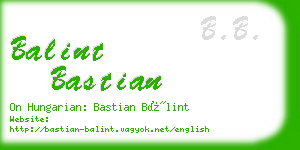 balint bastian business card